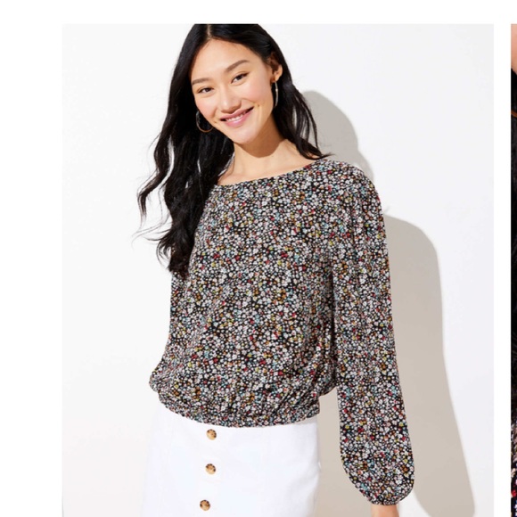 LOFT Tops - NWT LOFT garden wrap back crop top
